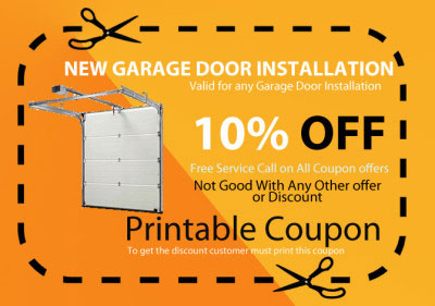 New garage door installation